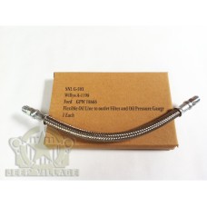 GPW 18666 A1198 Short Flexible Oil Line to Outlet Filter and Oil Gauge